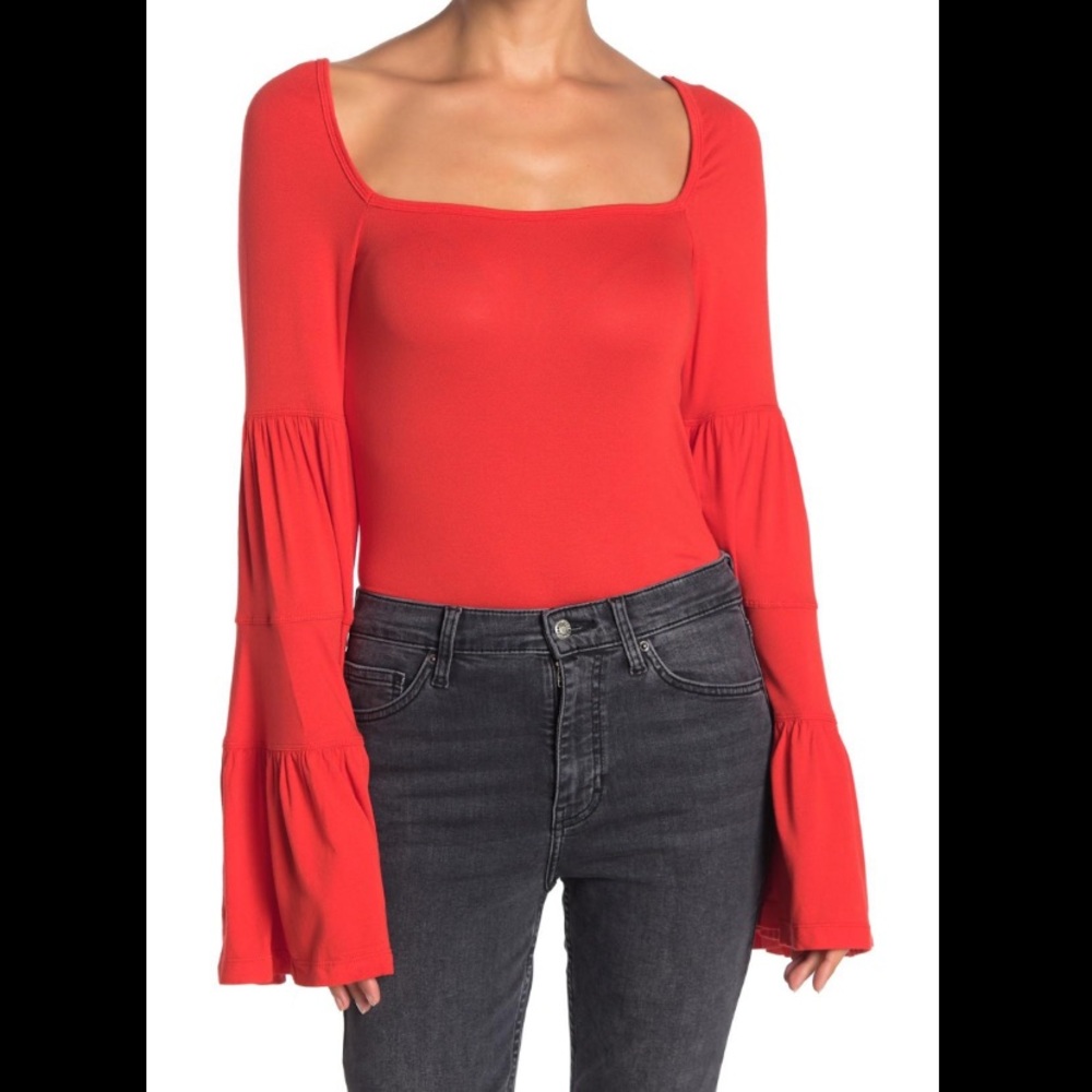 Free People Babetown Bell Sleeve Top
